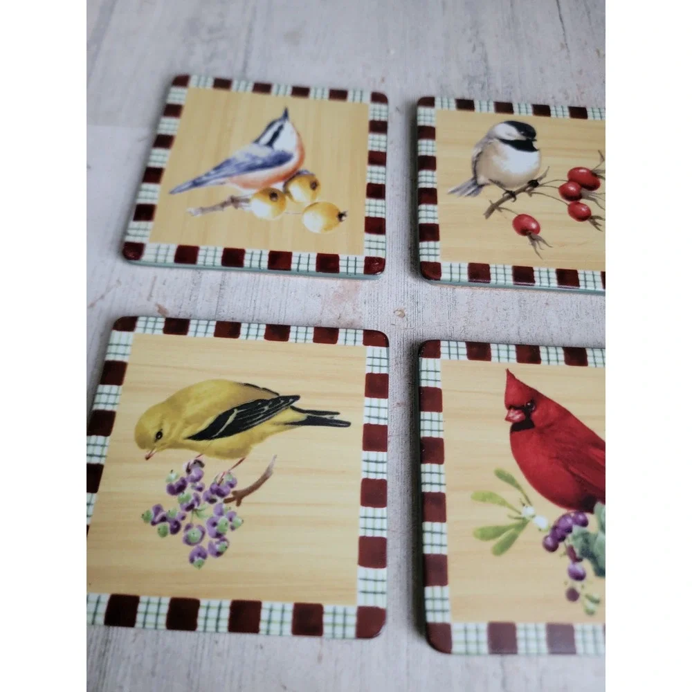 Lenox coaster winter greetings everyday bird coaster set Xmas home